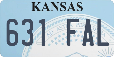 KS license plate 631FAL