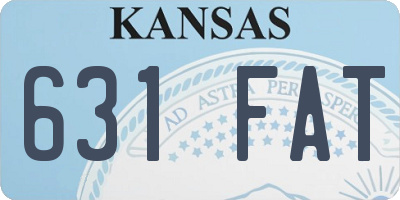 KS license plate 631FAT