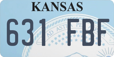 KS license plate 631FBF