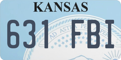 KS license plate 631FBI