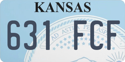 KS license plate 631FCF