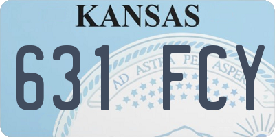 KS license plate 631FCY