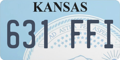 KS license plate 631FFI