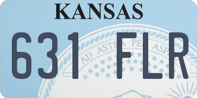KS license plate 631FLR