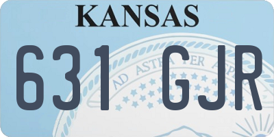 KS license plate 631GJR