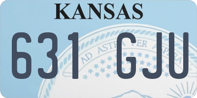 KS license plate 631GJU