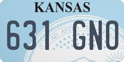KS license plate 631GNO