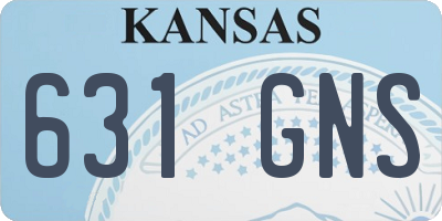 KS license plate 631GNS