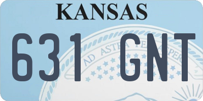 KS license plate 631GNT