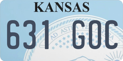 KS license plate 631GOC