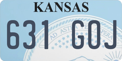 KS license plate 631GOJ