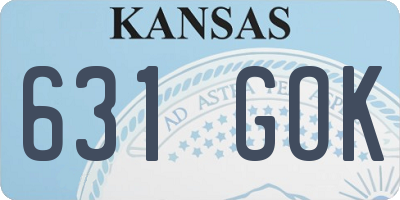 KS license plate 631GOK