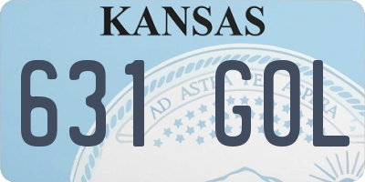 KS license plate 631GOL