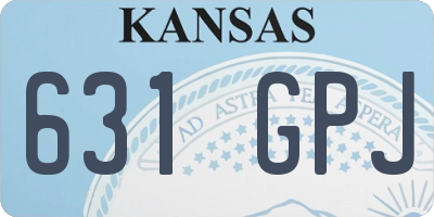 KS license plate 631GPJ