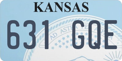 KS license plate 631GQE