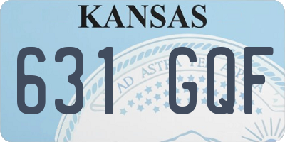 KS license plate 631GQF