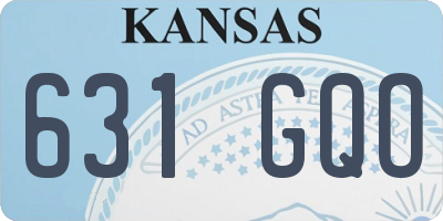KS license plate 631GQO
