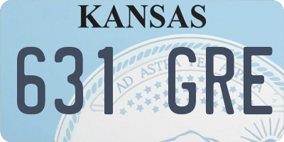 KS license plate 631GRE