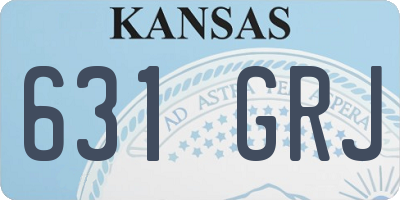 KS license plate 631GRJ