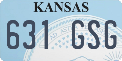 KS license plate 631GSG