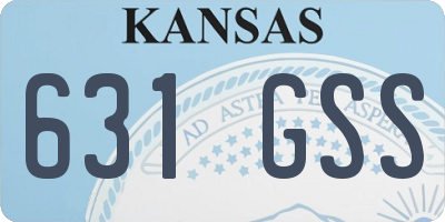 KS license plate 631GSS