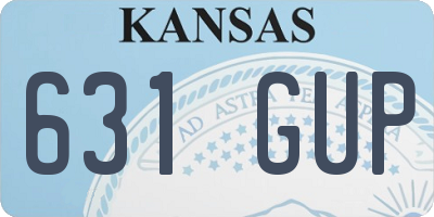 KS license plate 631GUP
