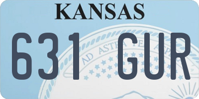 KS license plate 631GUR