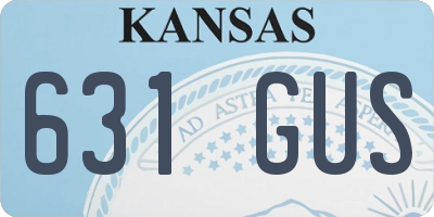 KS license plate 631GUS