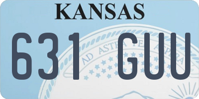 KS license plate 631GUU