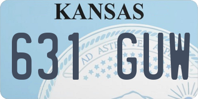 KS license plate 631GUW