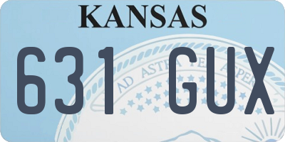 KS license plate 631GUX