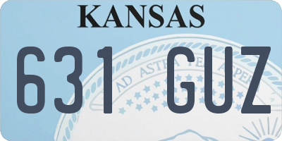 KS license plate 631GUZ
