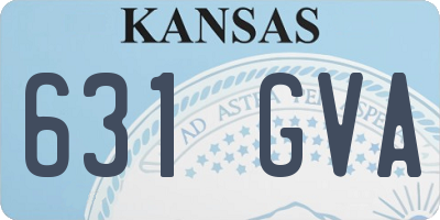 KS license plate 631GVA