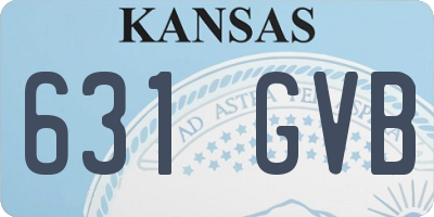 KS license plate 631GVB