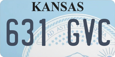 KS license plate 631GVC