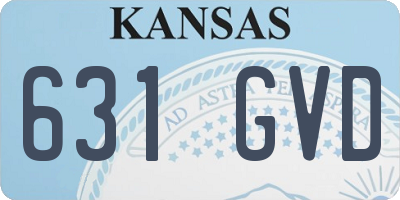 KS license plate 631GVD