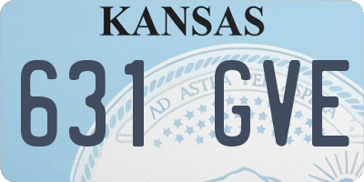 KS license plate 631GVE