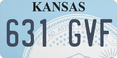 KS license plate 631GVF