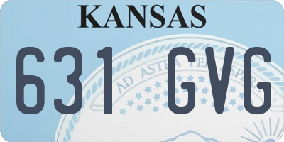 KS license plate 631GVG