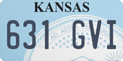 KS license plate 631GVI