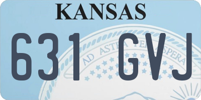 KS license plate 631GVJ