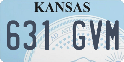 KS license plate 631GVM