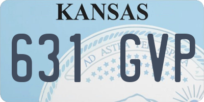 KS license plate 631GVP