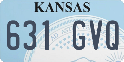 KS license plate 631GVQ