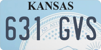 KS license plate 631GVS