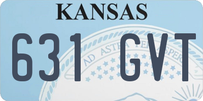 KS license plate 631GVT