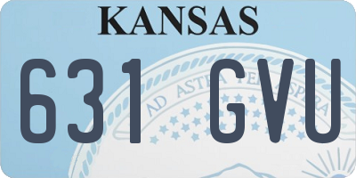 KS license plate 631GVU