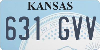 KS license plate 631GVV