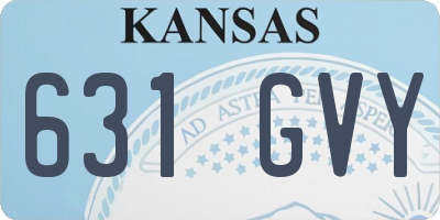 KS license plate 631GVY