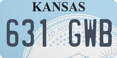 KS license plate 631GWB